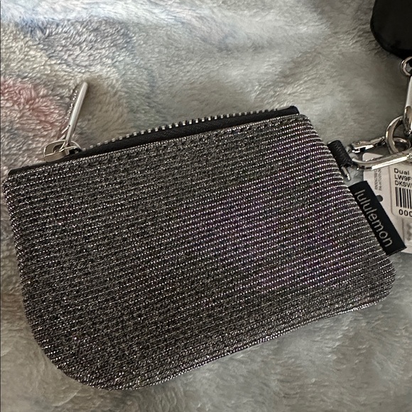 Lululemon Dual Pouch Wristlet Glitter dark silver graphite - Picture 6 of 11
